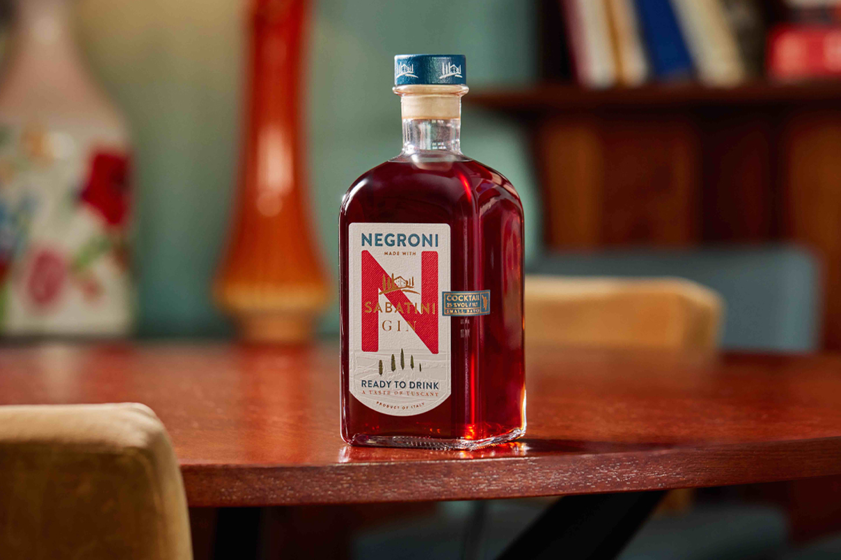 negroni ready to drink by Sabatini Gin